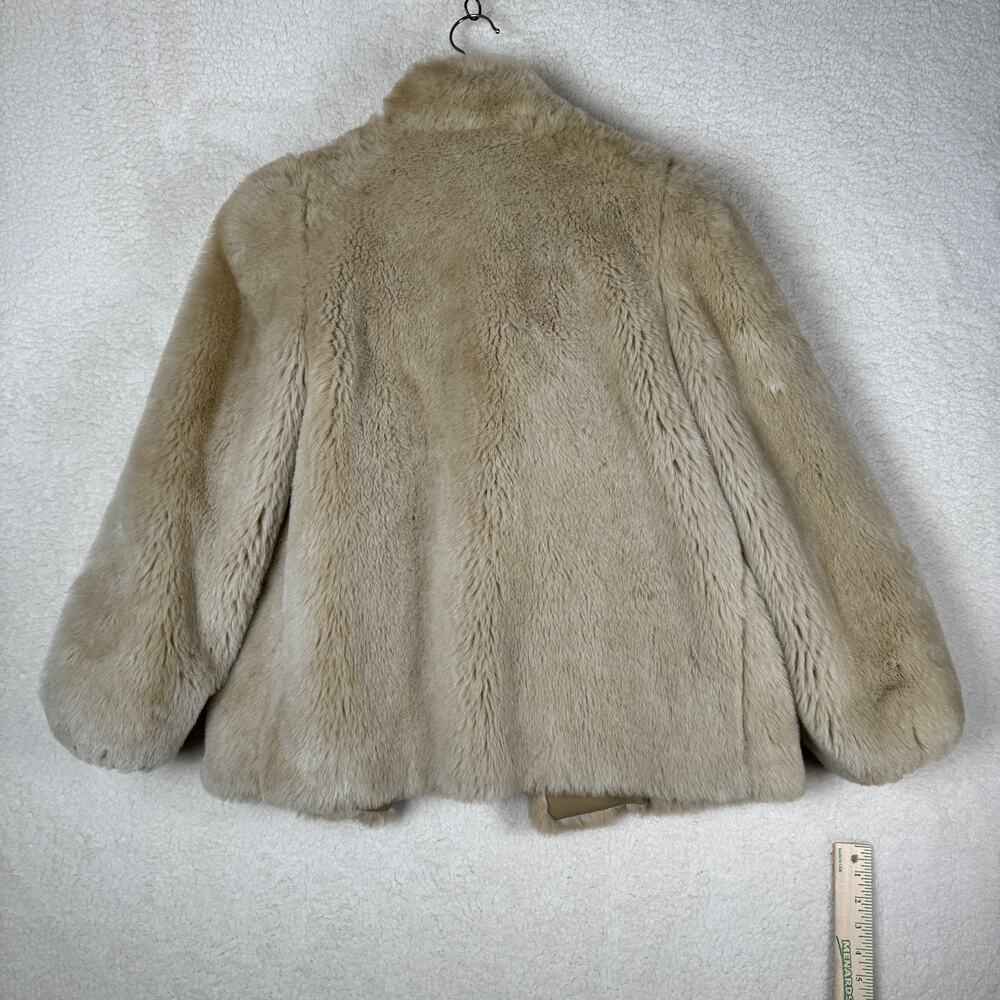 80s Vintage Jordache Faux Fur Coat Luxe Animal Preppy Mean Girls - Picture 8 of 12